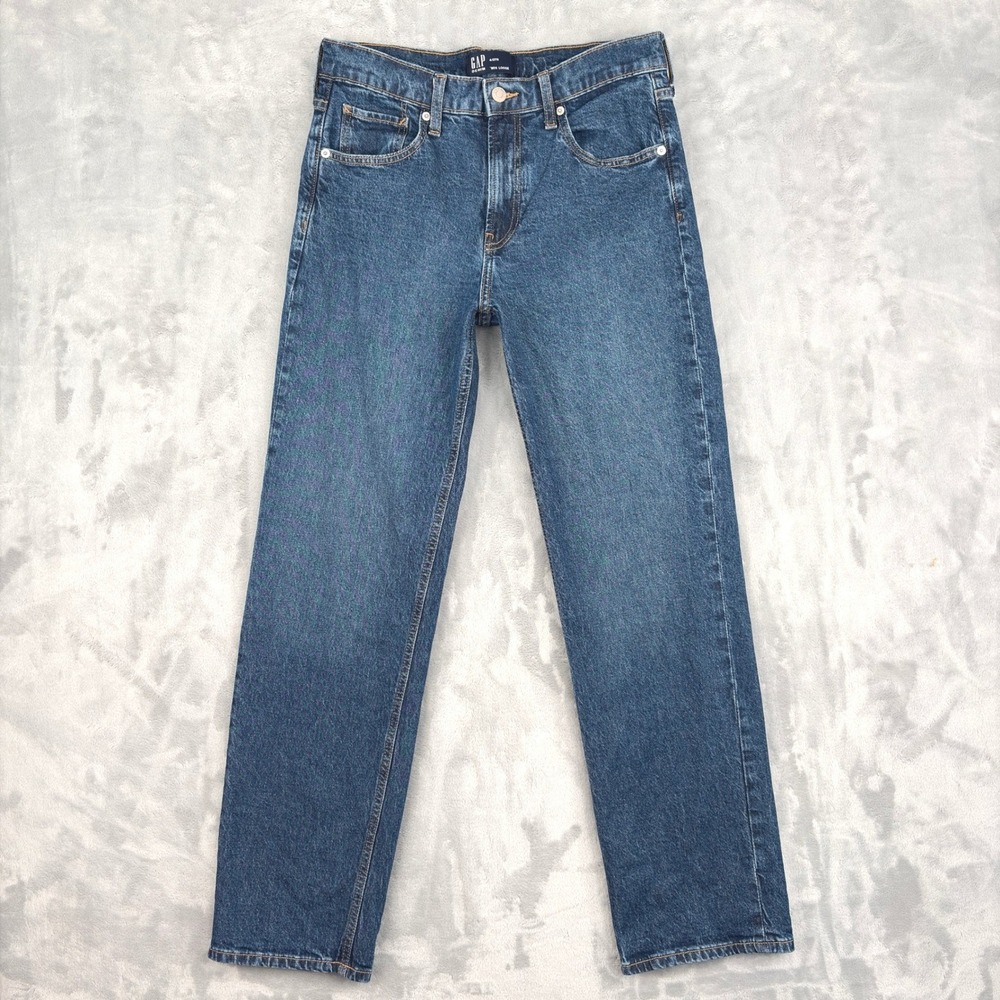 Gap Jeans Womens 4/27R Fit 29x29.5 Dark Rinse Blue 90s Loose Straight 773762-00